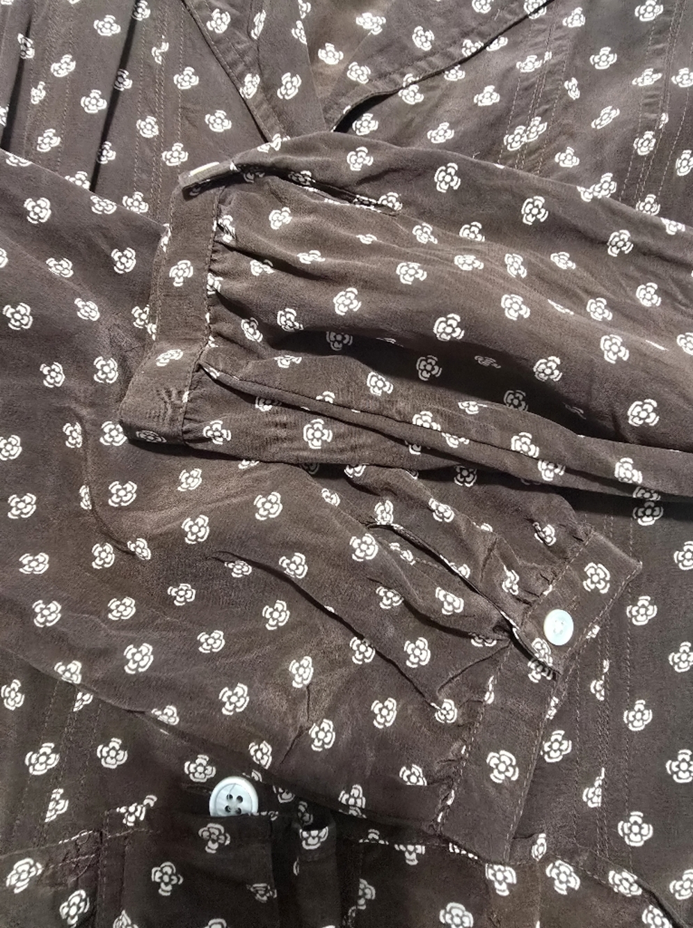 Polo Ralph Lauren Printed Shirt Dress Collared Long Sleeve Front Button Size 10 - Picture 10 of 14